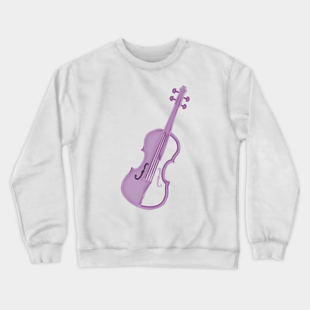 Lavender Violin Crewneck Sweatshirt by Bassivus